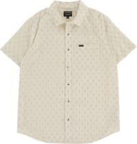 Brixton Charter Print S/S Shirt - off white/palm leaf