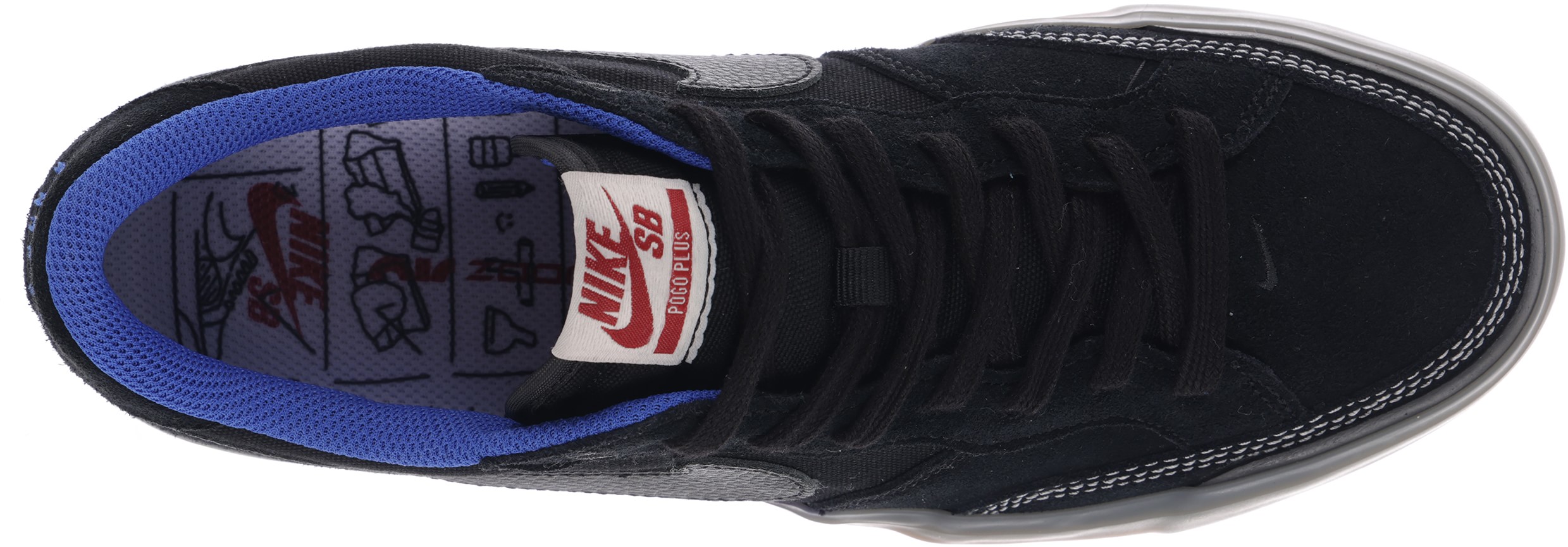 Nike SB Pogo PRM Shoes - black/black-hyper royal-gum light brown | Tactics