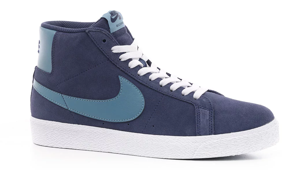 autobús Situación físico Nike SB Zoom Blazer Mid Skate Shoes - midnight navy/noise aqua-midnight navy  - Free Shipping | Tactics