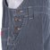Dickies Women's Heritage Bib Overall Pants - rinsed hickory stripe - side detail