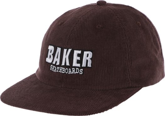 Baker Brand Logo Snapback Hat - brown cord - view large