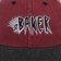 Baker Jollyman Snapback Hat - red/black - front detail