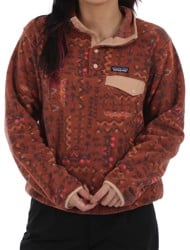 Patagonia Women's Lightweight Synchilla Snap-T Pullover Jacket - wandering woods: sisu brown