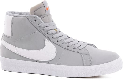 Nike SB Zoom Blazer Mid Skate Shoes - (orange label) wolf grey/white-wolf grey - view large