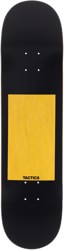 Tactics KO Skateboard Deck - black/yellow