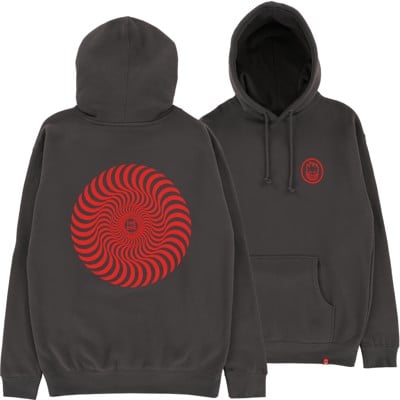 Spitfire Classic Swirl Hoodie - charcoal/red - view large
