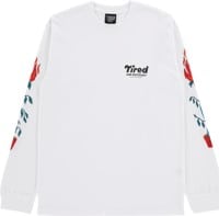 Tired Nothingth L/S T-Shirt - white
