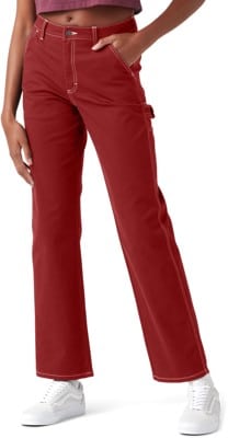 Dickies Women's Contrast Stitch Carpenter Pants - english red - view large