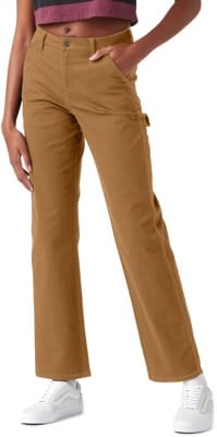 Dickies Women's Contrast Stitch Carpenter Pants - brown duck - view large