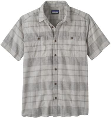 Patagonia Back Step S/S Shirt - shore plaid: salt grey - view large