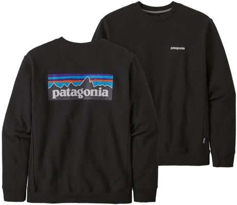 patagonia p-6 logo uprisal crew sweatshirt - black s