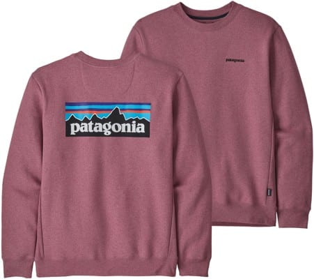 patagonia p-6 logo uprisal crew sweatshirt - evening mauve l