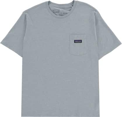 patagonia regenerative organic certified cotton lw pocket t-shirt - steam blue s