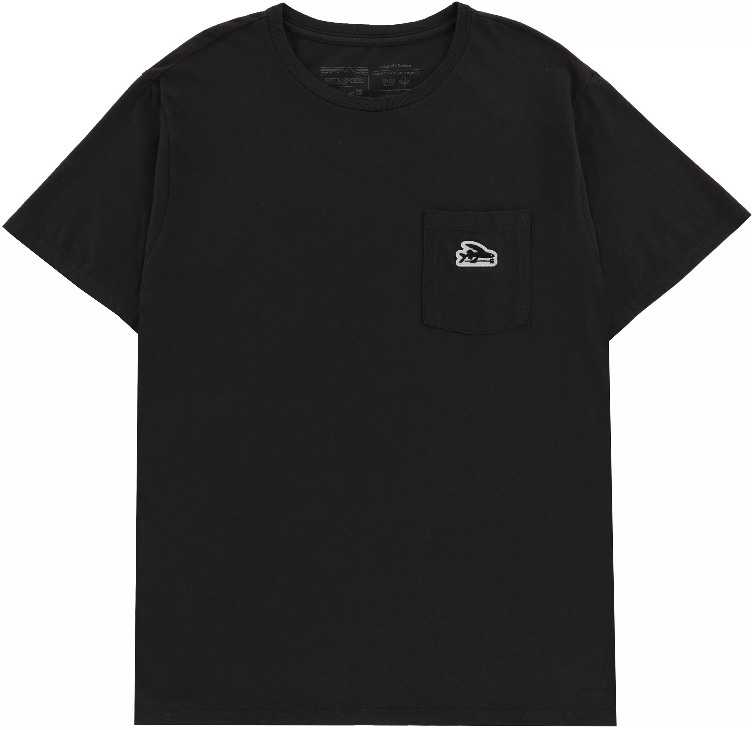 Flying Fish Patch Organic Pocket T-Shirt - ink black | Tactics