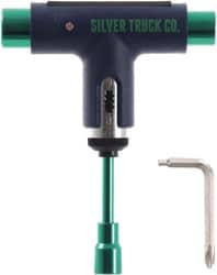 Silver Skate Tool - blue/green