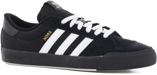 Adidas Nora Skate Shoes - core black/footwear white/gold metallic - view large