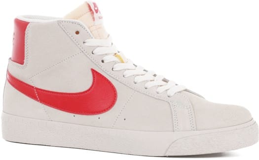 Nike SB Zoom Blazer Mid Skate Shoes - summit white/university red-summit white - view large