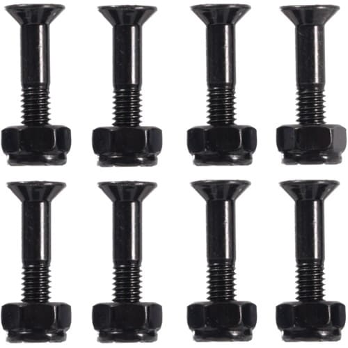 Colored Skateboard Hardware 8 Pack Cal 7 Skateboard Hardware - 1 Inch Phillips Head Bolts & Nuts