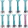 Krux Krome Allen Skateboard Hardware - blue/pink krome