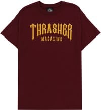Thrasher Low Low Logo T-Shirt - maroon