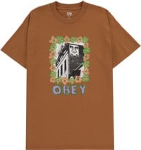 Obey Flower Frame T-Shirt - brown sugar