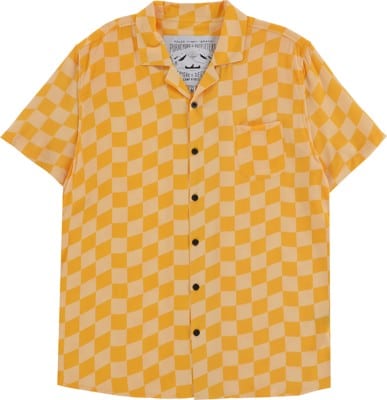 Poler Aloha S/S Shirt - wavy check yellow - view large