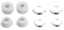 Krux World's Best Cushions Skateboard Bushings - white (medium) - set