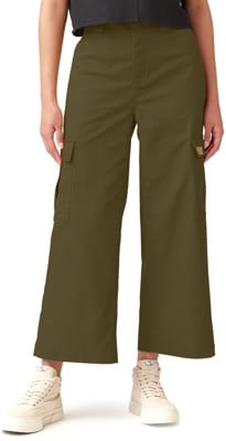 Dickies Women's Crop Cargo Pants - stonewashed military green - view large