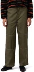 Dickies Women's Crop Cargo Pants - stonewashed military green