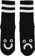 Polar Skate Co. Happy Sad Classic Sock - black/white - front