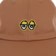 Krooked Eyes Strapback Hat - tan/gold - front detail