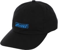 Krooked Moonsmile Script Snapback Hat - black/blue