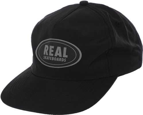 Real Oval Snapback Hat - black/reflective - view large