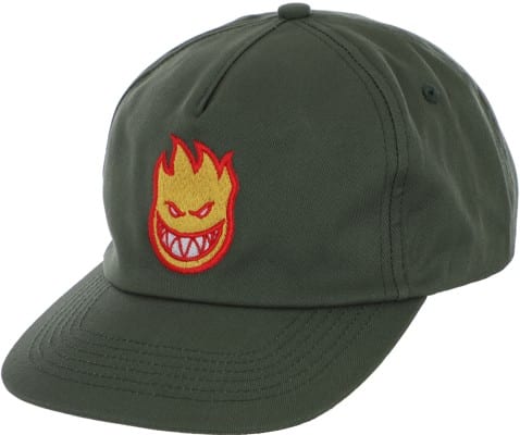 Spitfire Bighead Unstructured Snapback Hat - dark green/red/gold - view large
