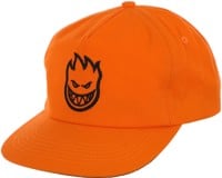 Spitfire Bighead Unstructured Snapback Hat - orange/black
