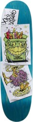 Anti-Hero Gerwer Grimple Coloring Book 8.75 Flyer Shape Skateboard Deck - teal