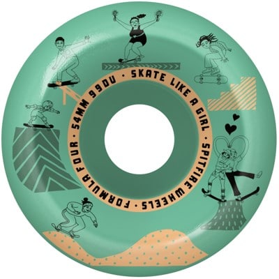 Spitfire Skate Like A Girl Formula Four Conical Full Skateboard Wheels - ice blue (99d) - view large