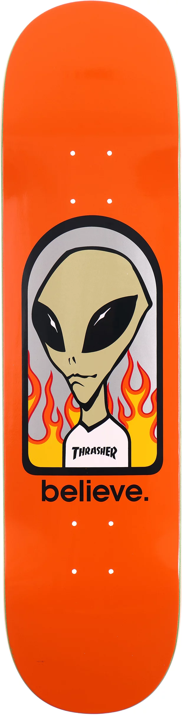 Figuur Beperken leeftijd Alien Workshop Thrasher x Alien Believe 8.0 Skateboard Deck - orange  graphic - Free Shipping | Tactics