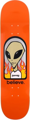 Alien Workshop Thrasher x Alien Believe 8.0 Skateboard Deck - orange graphic - view large
