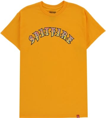 Spitfire Old E Fade Fill T-Shirt - gold/red/gold - view large
