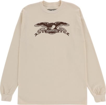 Anti-Hero Basic Eagle L/S T-Shirt - natural/brown - view large
