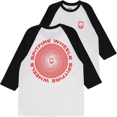 Spitfire Classic Vortex 3/4 Sleeve T-Shirt - white/black/red - view large