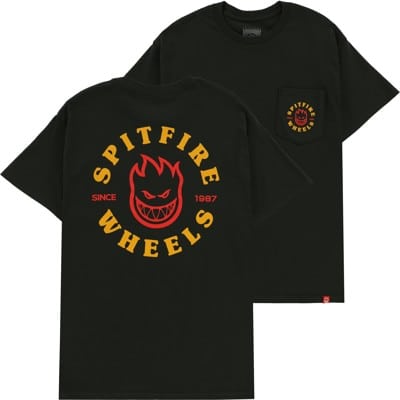Spitfire Bighead Classic Pocket T-Shirt - forrest green/gold-red - view large