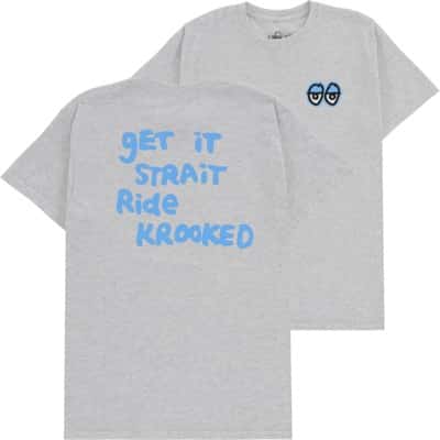 Krooked Strait Eyes T-Shirt - ash/light blue - view large