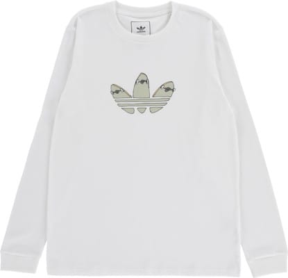 Adidas Henry Jones Deckfoil L/S T-Shirt - white/linen green - view large