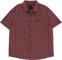 RVCA Upwards Ikdat S/S Shirt - oxblood red