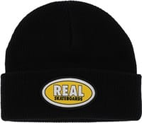 Real Oval Beanie - black/yellow