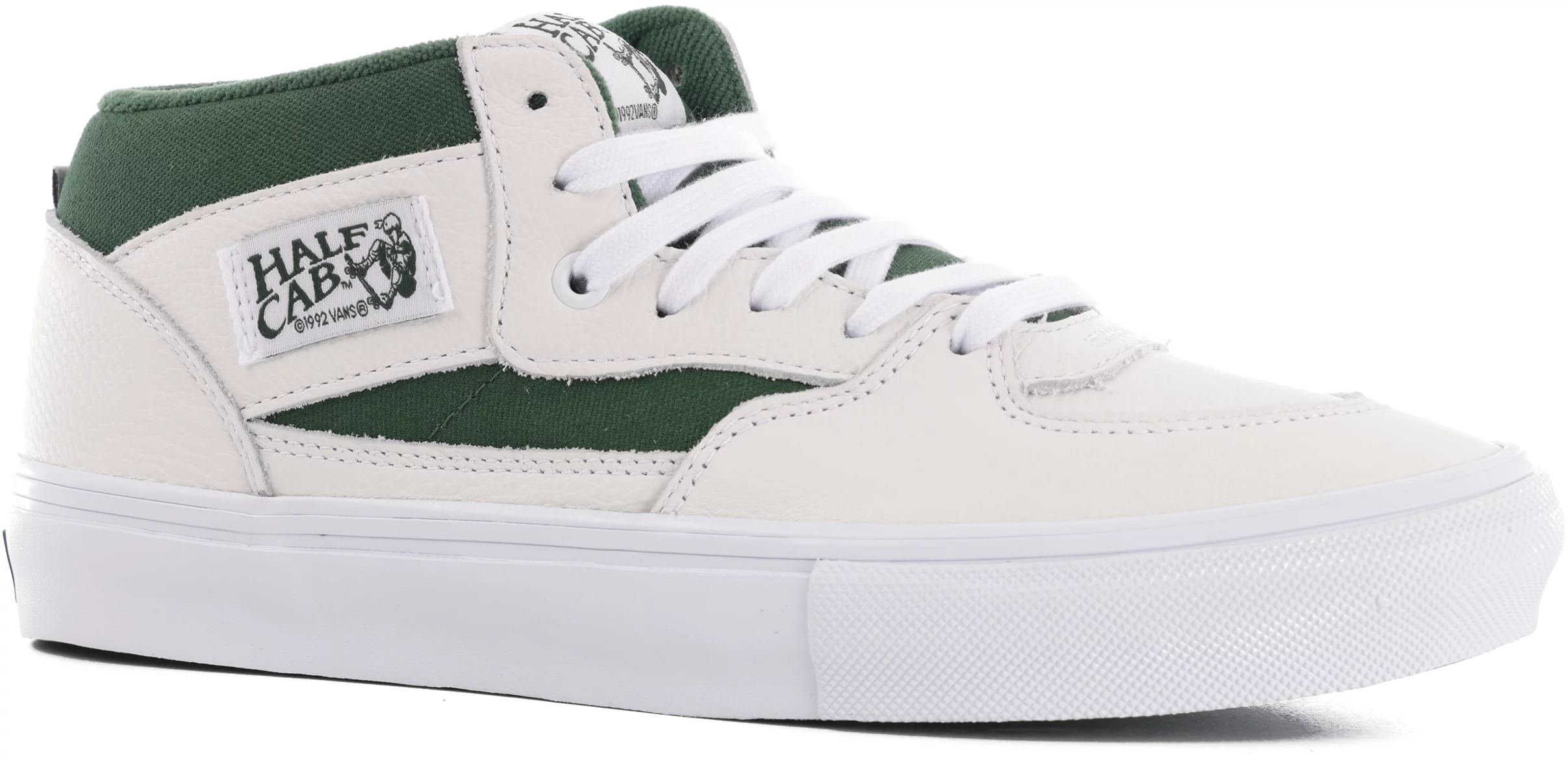 tactiek stikstof Opnemen Vans Skate Half Cab Shoes - white/green - Free Shipping | Tactics