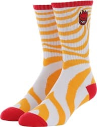 Spitfire Bighead Fill Embroidered Swirl Sock - white/gold/red