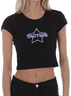 Tactics Women's Starchain Wordmark Baby T-Shirt - black - view large